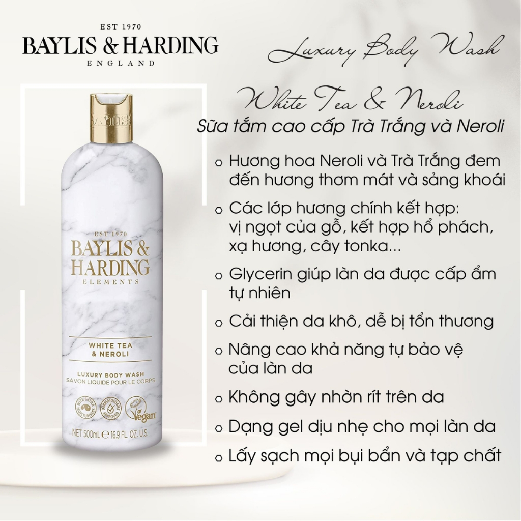 Set quà tặng 2 sữa tắm làm sạch và cấp ẩm Baylis & Harding