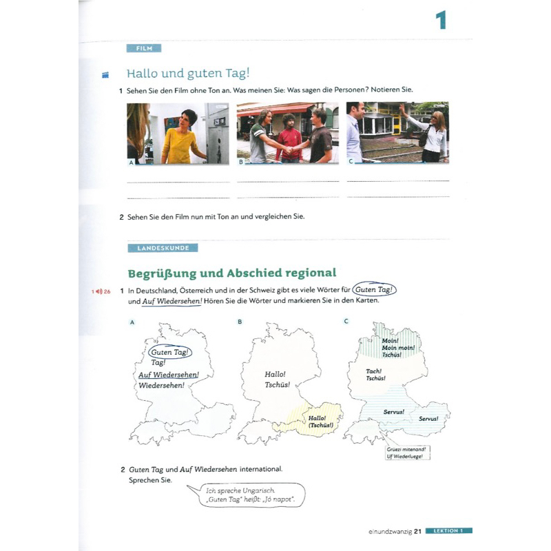 G.iáo t.rình Schritte International Neu A1.1 Kurs und Arsbeibuch + Kèm file Audio