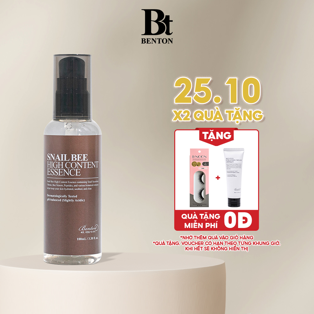 Tinh Chất Cấp Ẩm Ốc Sên Kết Hợp 6 Loại Peptide Giúp Da Căng Bóng BENTON Snail Bee High Content Essence 100ml
