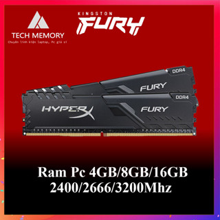 Ram PC Kingston HyperX Fury Black 4GB/8GB/16GB DDR4 2400/2666/3200Hz - Chính Hãng New 100% - Bảo Hành 36 Tháng