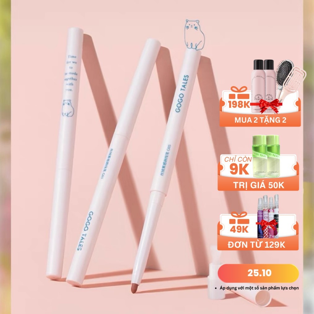 Chì kẻ viền môi GOGO TALES tự nhiên 3D hack môi lâu trôi Velvet Fog Lipliner Gogotales GT531 GOGO152