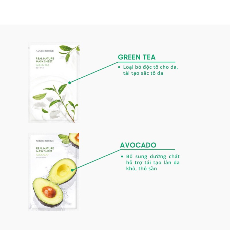 COMBO 5 Mặt Nạ Nature Republic Mẫu Mới
