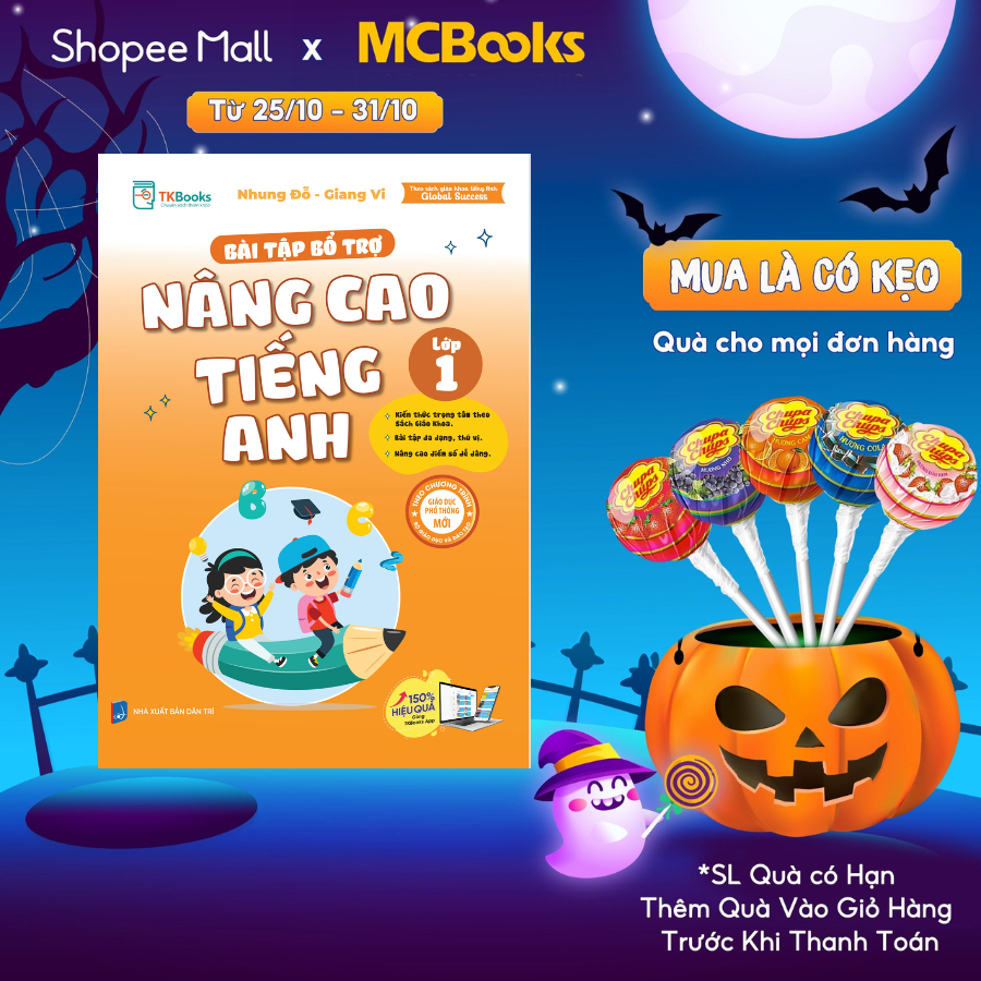 Sách - Bài tập bổ trợ nâng cao tiếng Anh Lớp 1 - MCBooks