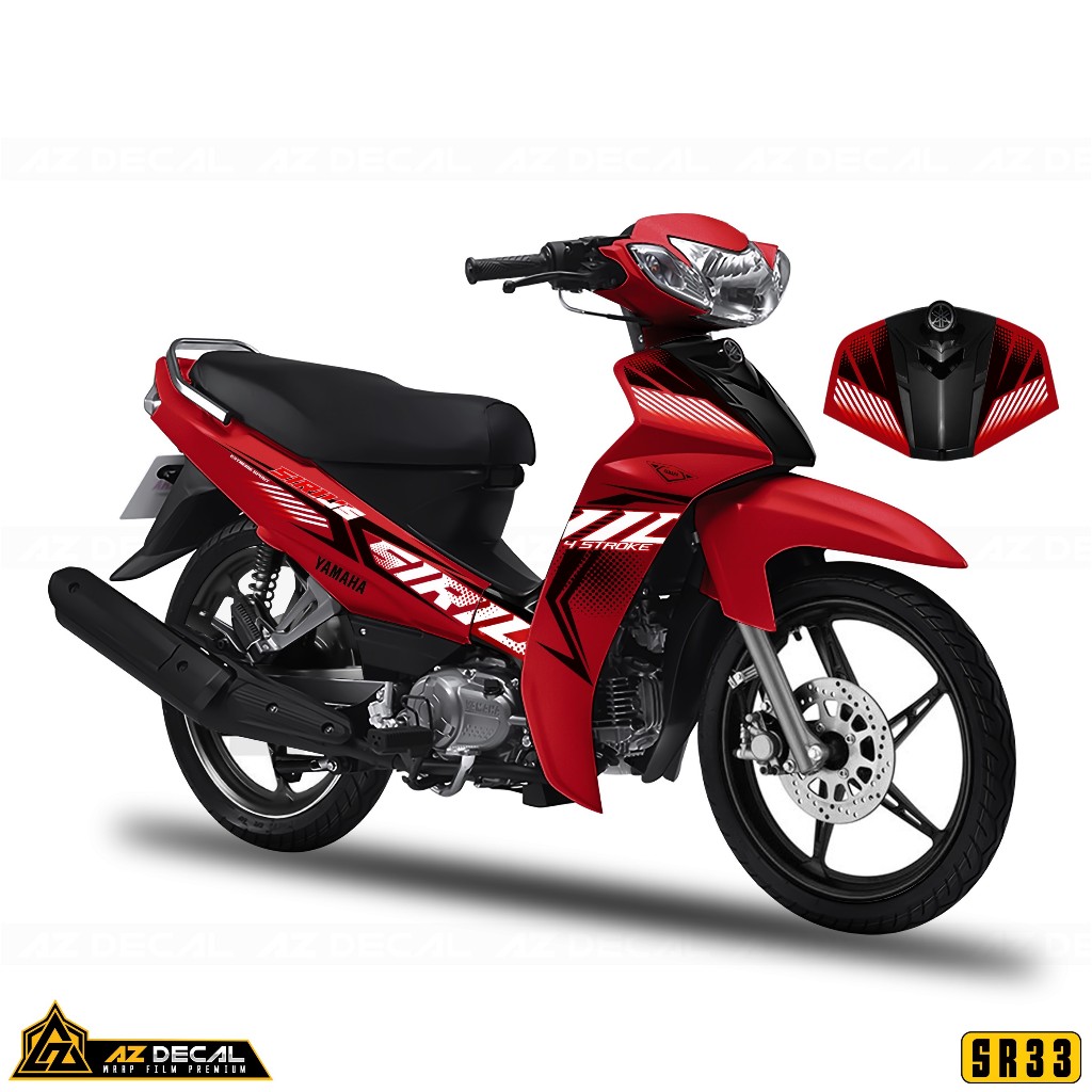 Tem Sấm Sét Sirius RC | SR33 | Team Decal Rời Hình Dán Xe Máy Sirius Trắng Đen Xanh Đỏ Chống Xước