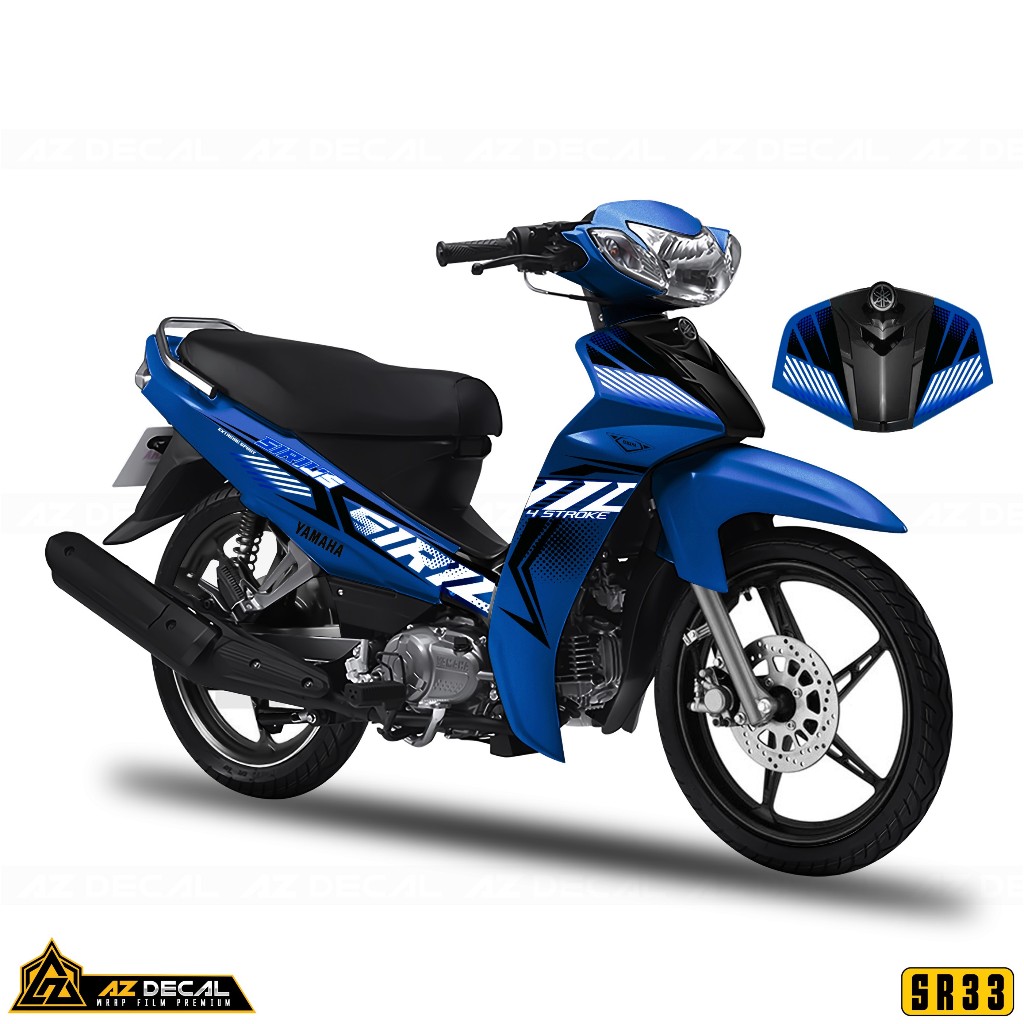 Tem Sấm Sét Sirius RC | SR33 | Team Decal Rời Hình Dán Xe Máy Sirius Trắng Đen Xanh Đỏ Chống Xước