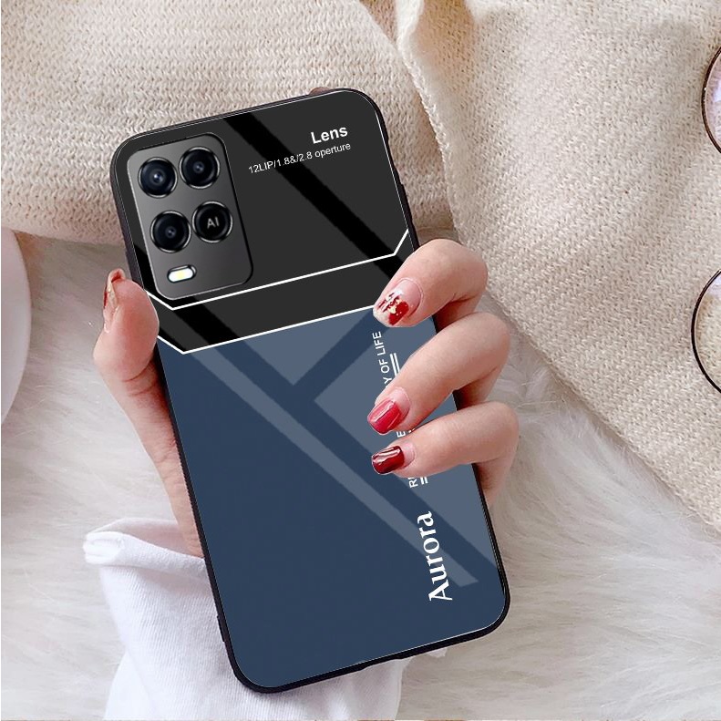 Ốp Lưng OPPO A54, A55 Mặt kính gương sáng bóng cao cấp