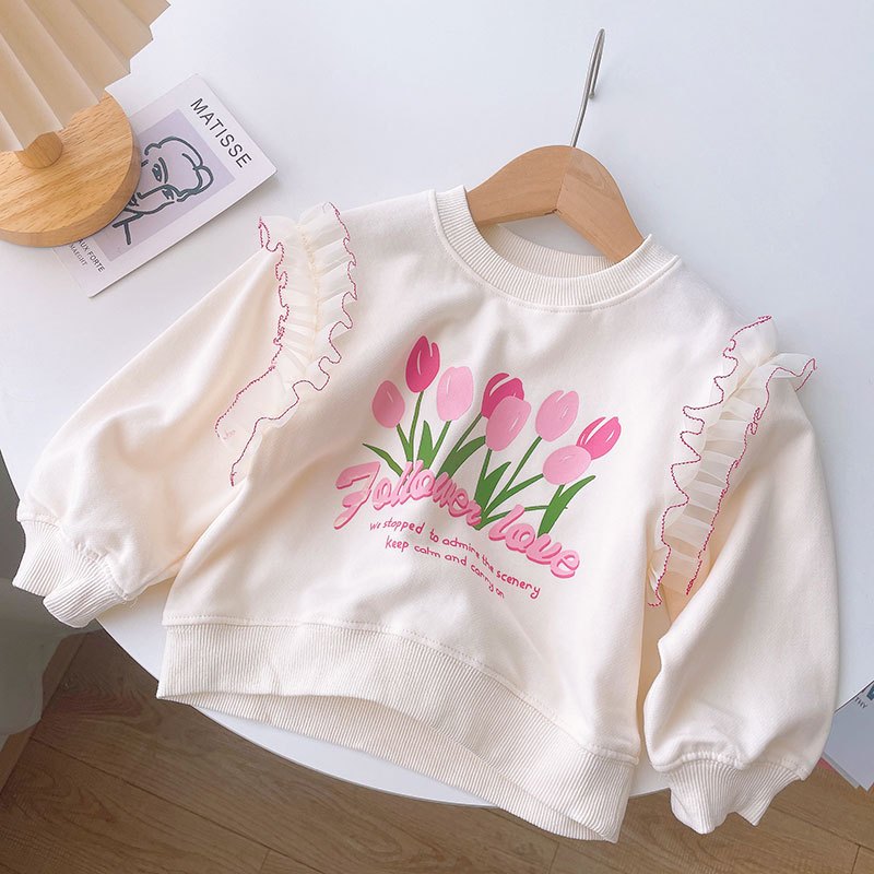 Bộ Quần Áo Thu Đông Dài Tay Chất Nỉ Da Cá Cao Cấp Dày Ấm Tay Bèo Dễ Thương Cho Bé Gái Trẻ Em Size Nhí Đại