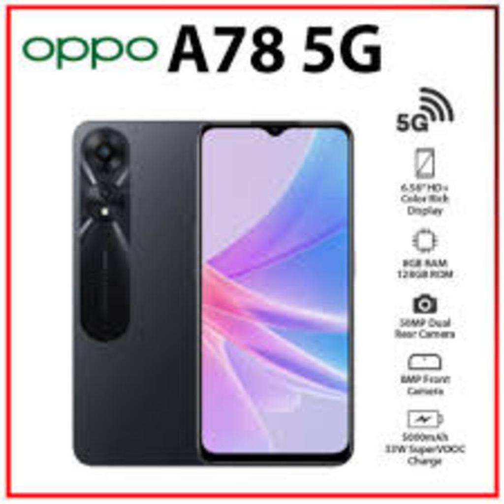 Điện thoại OppoA78 hỗ trợ Mạng 5G, Máy Chính Hãng 2sim ram 8G rom 256G, Camera sắc nét, Chiên Game nặng mượt - TNN 08