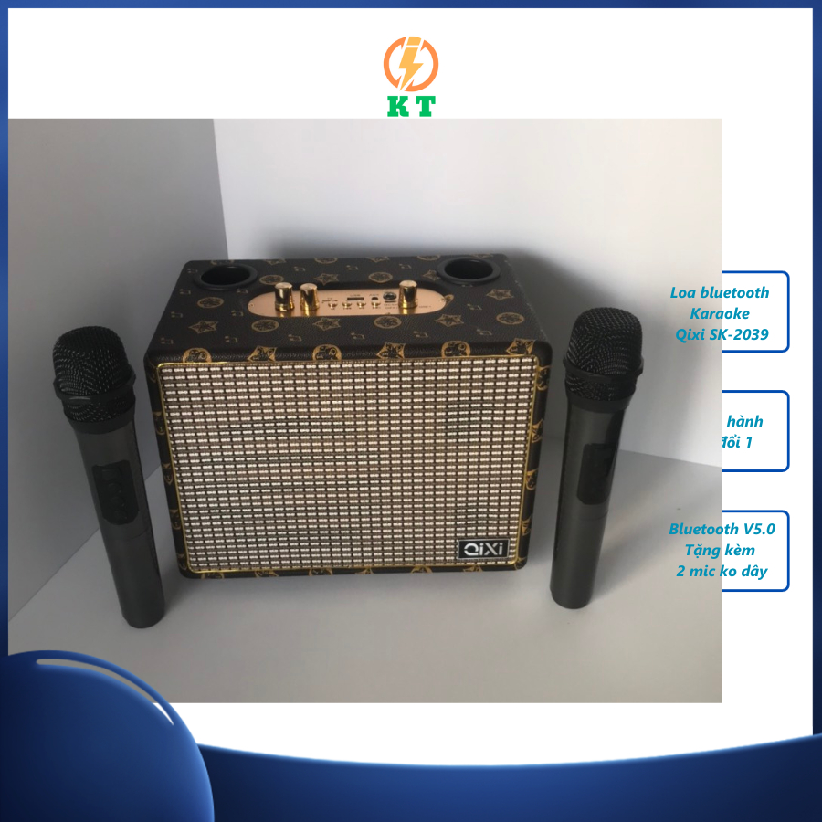 Loa bluetooth karaoke SK2039, Loa bluetooth karaoke 2 micro không dây chính hãng siêu hay siêu đẹp PHỤ KIỆN KT