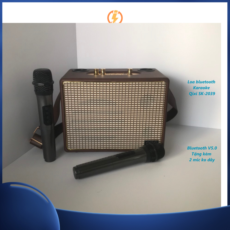 Loa bluetooth karaoke SK2039, Loa bluetooth karaoke 2 micro không dây chính hãng siêu hay siêu đẹp PHỤ KIỆN KT