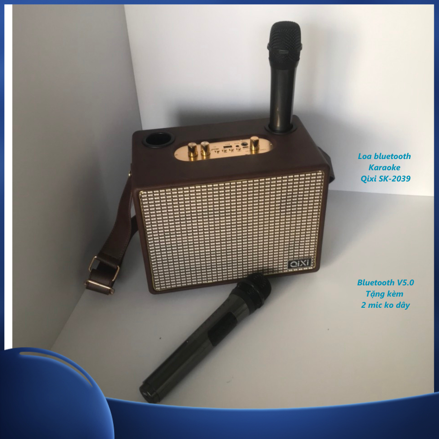 Loa bluetooth karaoke SK2039, Loa bluetooth karaoke 2 micro không dây chính hãng siêu hay siêu đẹp PHỤ KIỆN KT