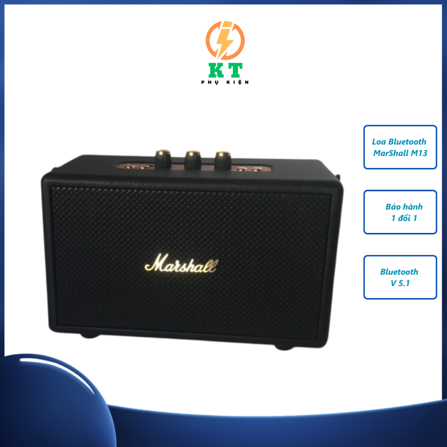 Loa bluettoth Marshall Kilburn M13, loa bluetooth marshall m13 siêu bass siêu hay siêu sang tặng kèm cáp sạc PHỤ KIỆN KT