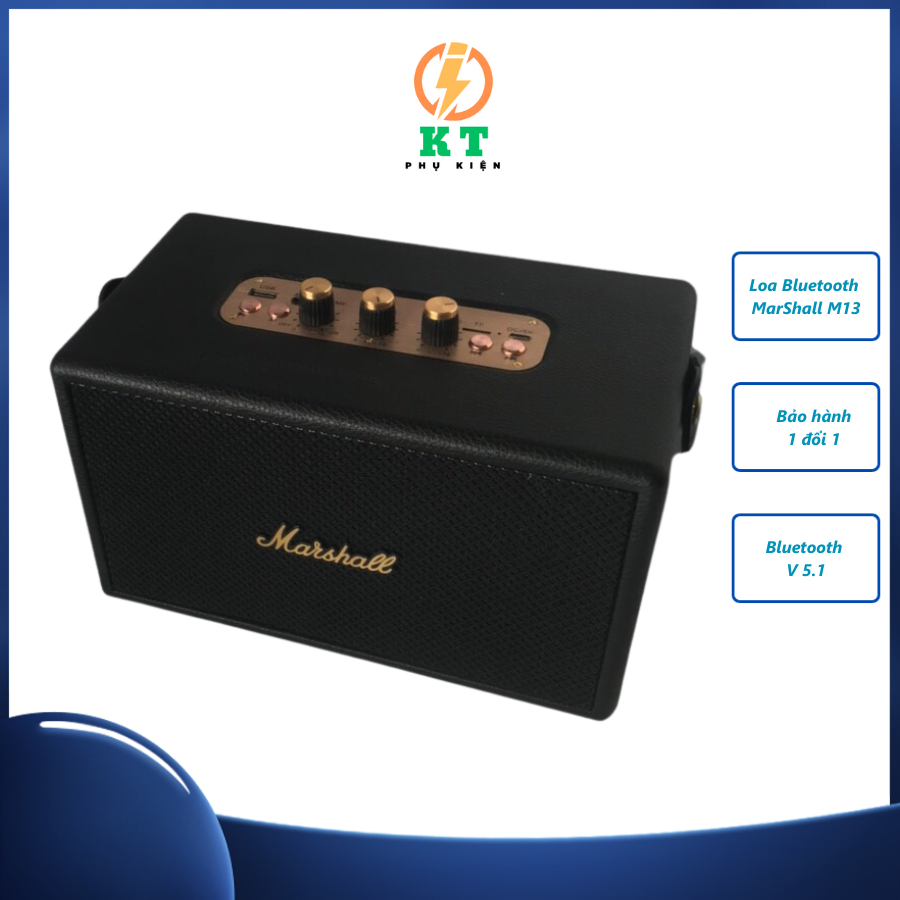 Loa bluettoth Marshall Kilburn M13, loa bluetooth marshall m13 siêu bass siêu hay siêu sang tặng kèm cáp sạc PHỤ KIỆN KT