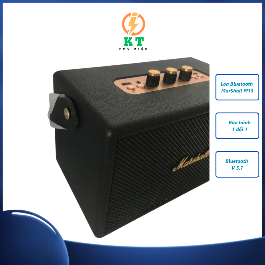 Loa bluettoth Marshall Kilburn M13, loa bluetooth marshall m13 siêu bass siêu hay siêu sang tặng kèm cáp sạc PHỤ KIỆN KT