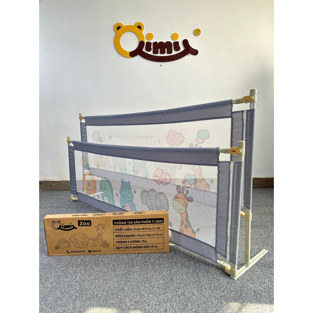 Thanh chắn giường QiMi cao cấp nâng hạ 2 bên