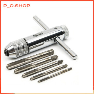 Tay quay taro tự động m3-m8 bộ taro tạo ren - tay quay mũi taro ren - tay quay taro tự động dài 100mm m3-m8