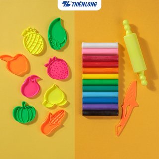 Bộ Sáp Nặn Thiên Long Colokit MCT-C02 12 màu cùng dao, cán nặn bộ, khuôn tạo hình giúp các bé thỏa sức sáng tạo