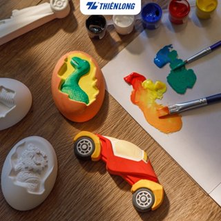  Combo tô tượng thạch cao DIY Thiên Long Colokit gồm 3 tượng + vỉ 5 màu nước + 2 cọ đầy đủ cho bé thoải mái tô màu 