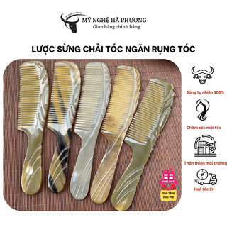 Lược sừng xuất Nhật chuôi khía chải tóc dưỡng sinh hiệu quả tại nhà | Mỹ nghệ Hà Phương