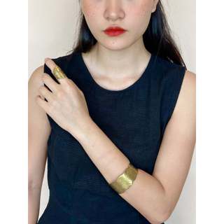 Vòng tay lá oak bằng đồng, Vòng tay chạm hình chiếc lá, vòng tay handmade