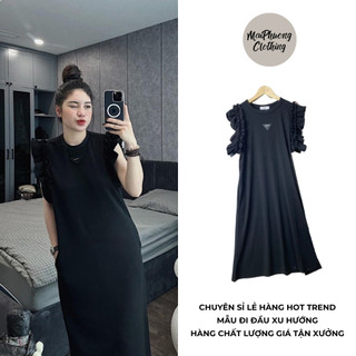 Váy Phông 💥 HÀNG LOẠI 1 💥 Váy Cộc Tay Dáng Dài Đầm Phông Dáng Suông Thấm Hút Mồ Hôi Freesize 70kg Mẫu Tay Bèo. P07