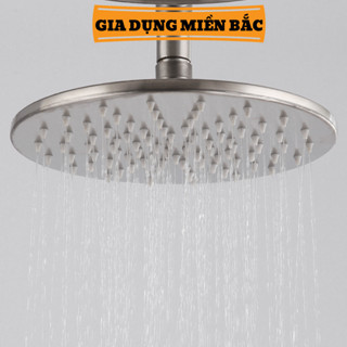 Bát sen tắm đứng inox 304 trắng mờ đường kính 20cm cổ xoay 360 độ linh hoạt - TS025