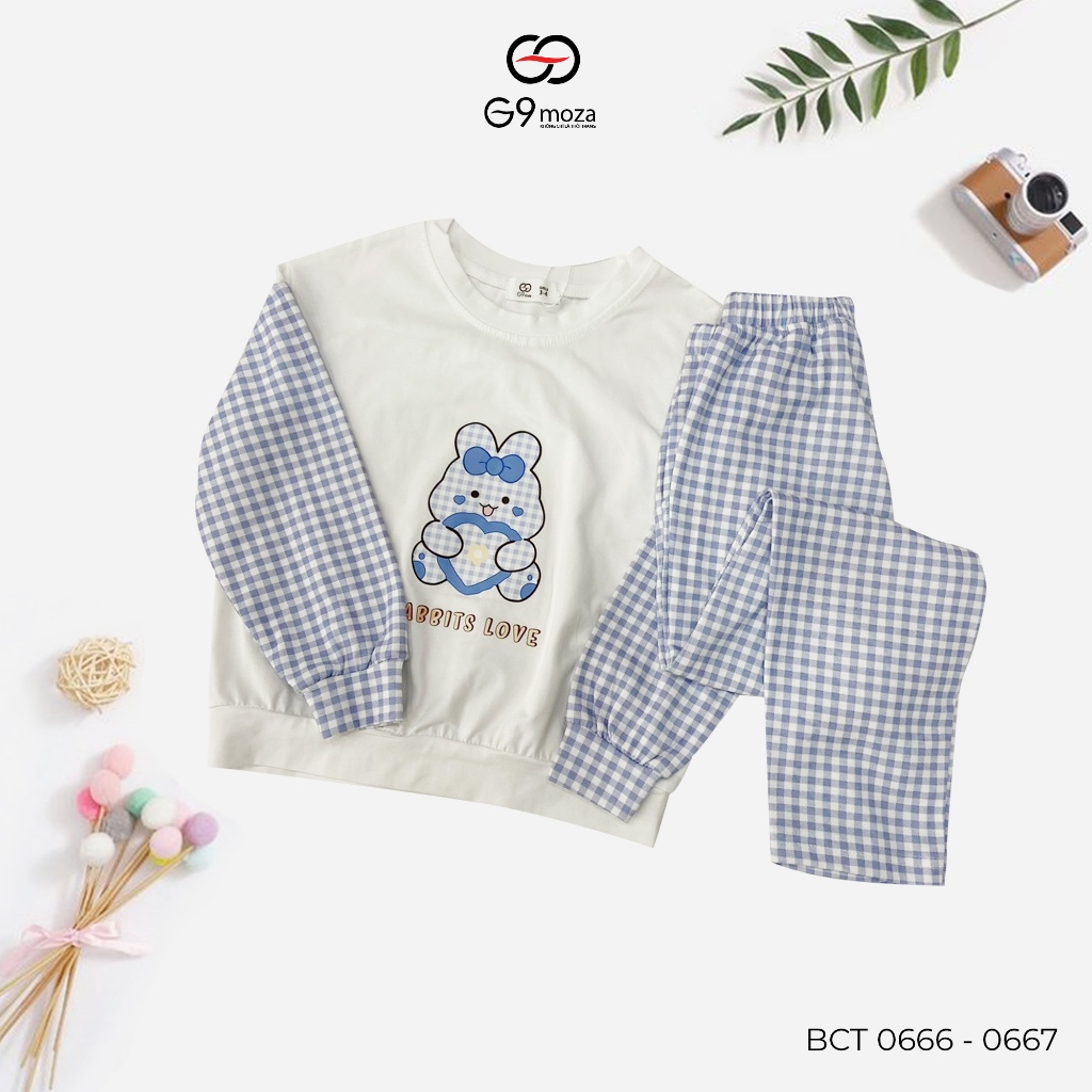 Bộ thu đông quần áo dài tay 0666 - 0667 G9moza cho bé chất cottong