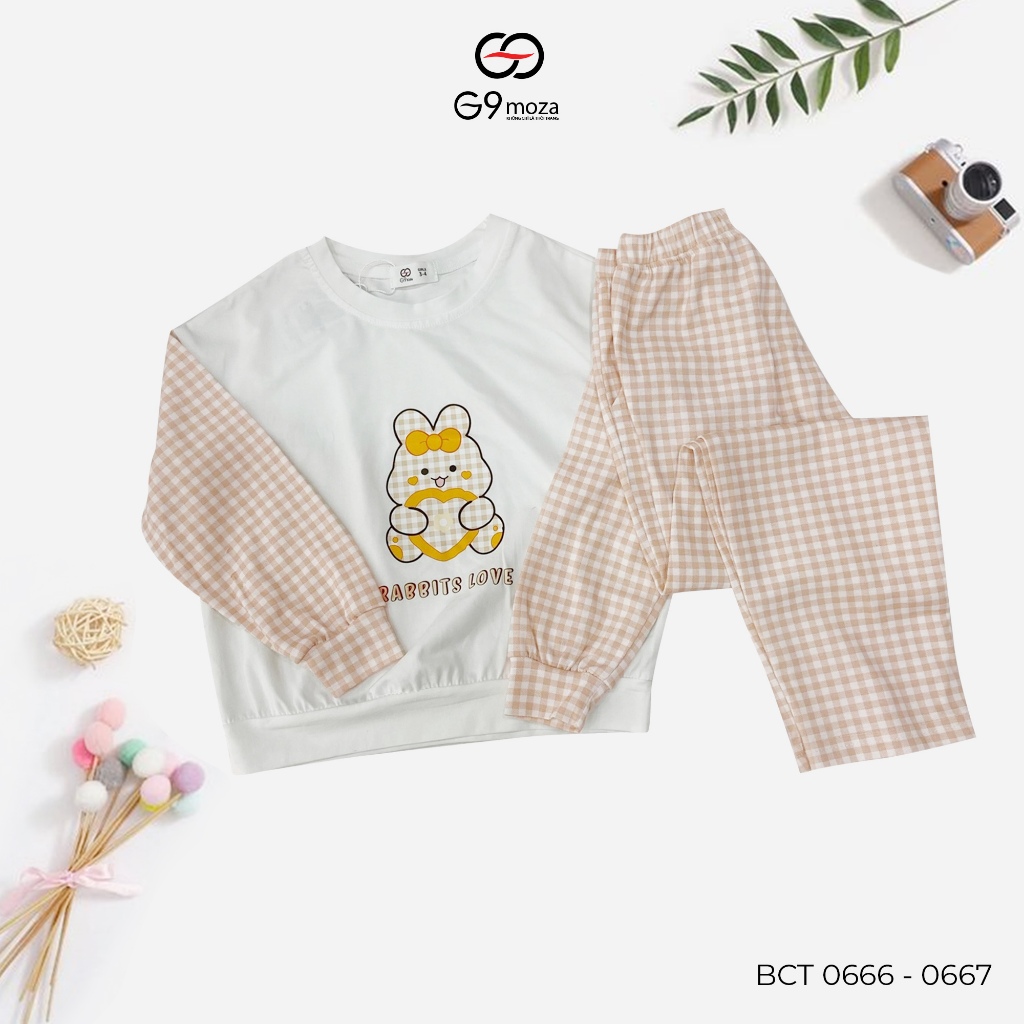 Bộ thu đông quần áo dài tay 0666 - 0667 G9moza cho bé chất cottong