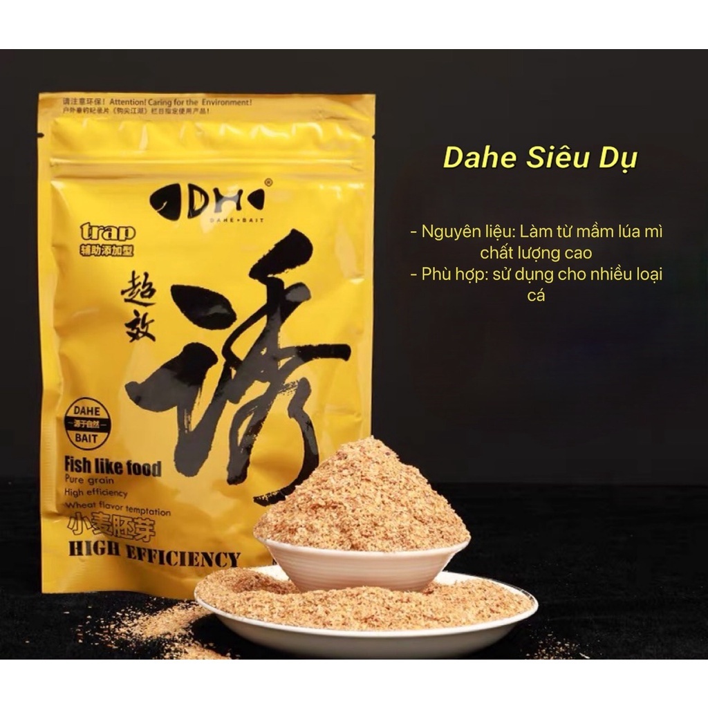 Siêu dụ Dahe câu chép, trắm, rô phi
