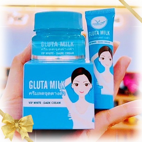 Kem giảm thâm nách và bikini Gluta Milk vip White- Dark cream 15g+10g