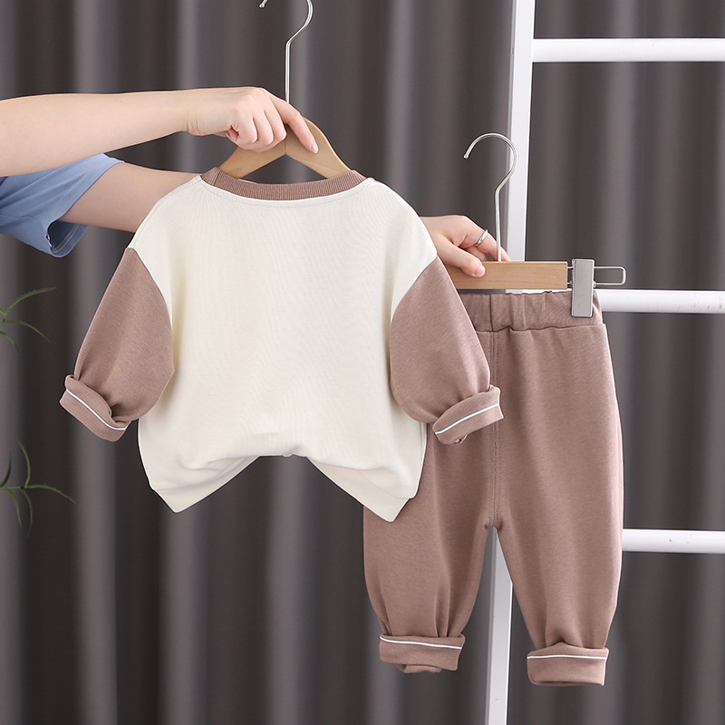 Set Bộ Quần Áo Thu Đông Dài Tay Chất Nỉ Cao Cấp May Hình Thú Đáng Yêu Trẻ Em Cho Bé Trai Bé Gái - CAFE_BABY107