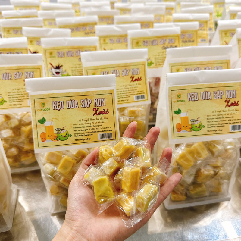 KẸO DỪA SÁP NON VỊ XOÀI 500gr