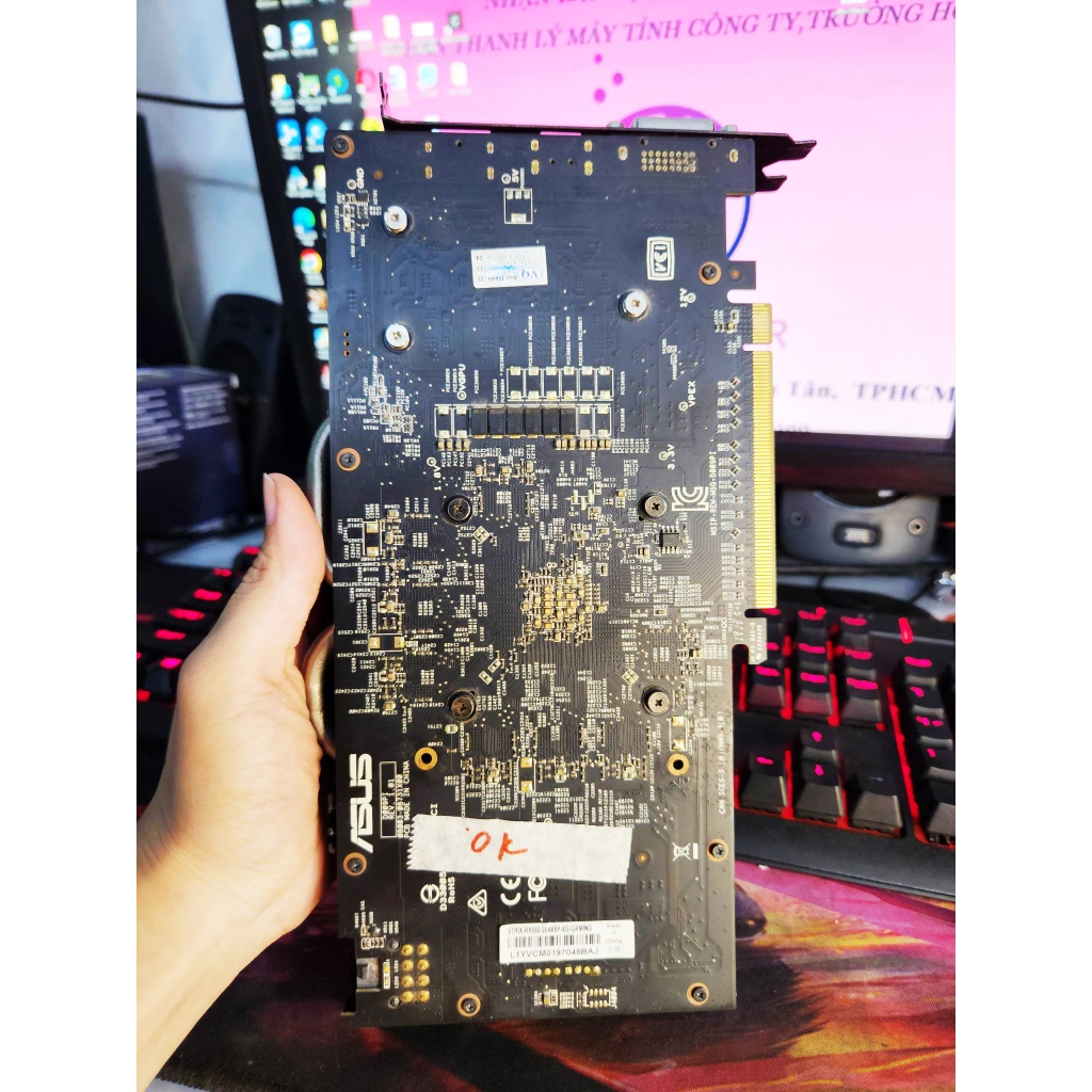 Card màn hình Asus EX RX 570 8G KÈM DÂY CHUYỂN DVI TO HDMI BẢO HÀNH 01 THANG