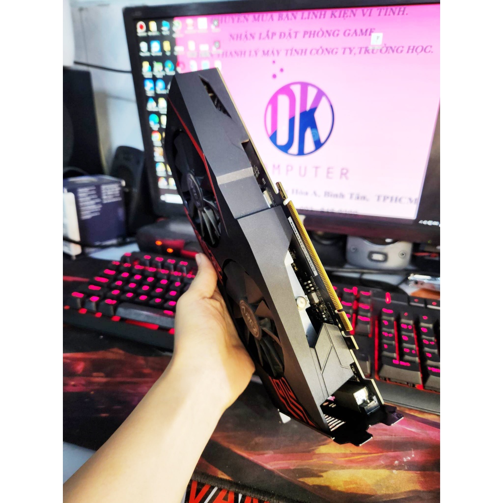 Card màn hình Asus EX RX 570 8G KÈM DÂY CHUYỂN DVI TO HDMI BẢO HÀNH 01 THANG