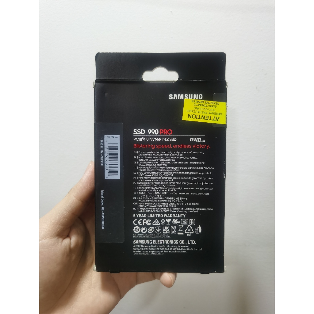 Ổ Cứng SSD Samsung 990 PRO 2TB M2 NVMe PCIe Gen4 x4 - Bảo Hành 5 Năm