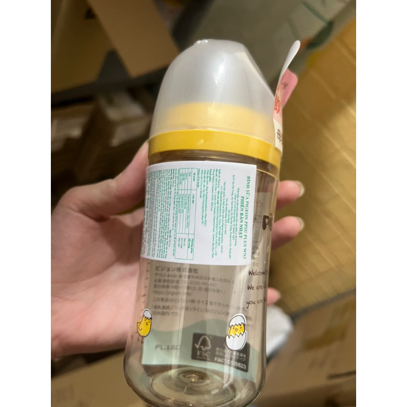 Bình sữa Pigeon PPSU Plus thế hệ thứ 3 phiên bản Nhật 160ml/240ml