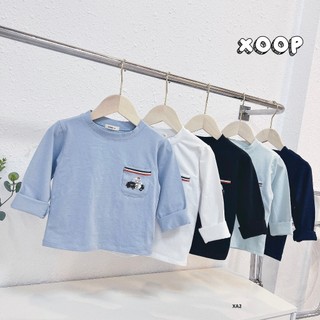 Áo dài tay XOOP cotton 4 chiều có túi in ô tô cho bé (10-21kg) XA2,Đồ bộ thời trang quần áo trẻ em Shop Phúc Yến