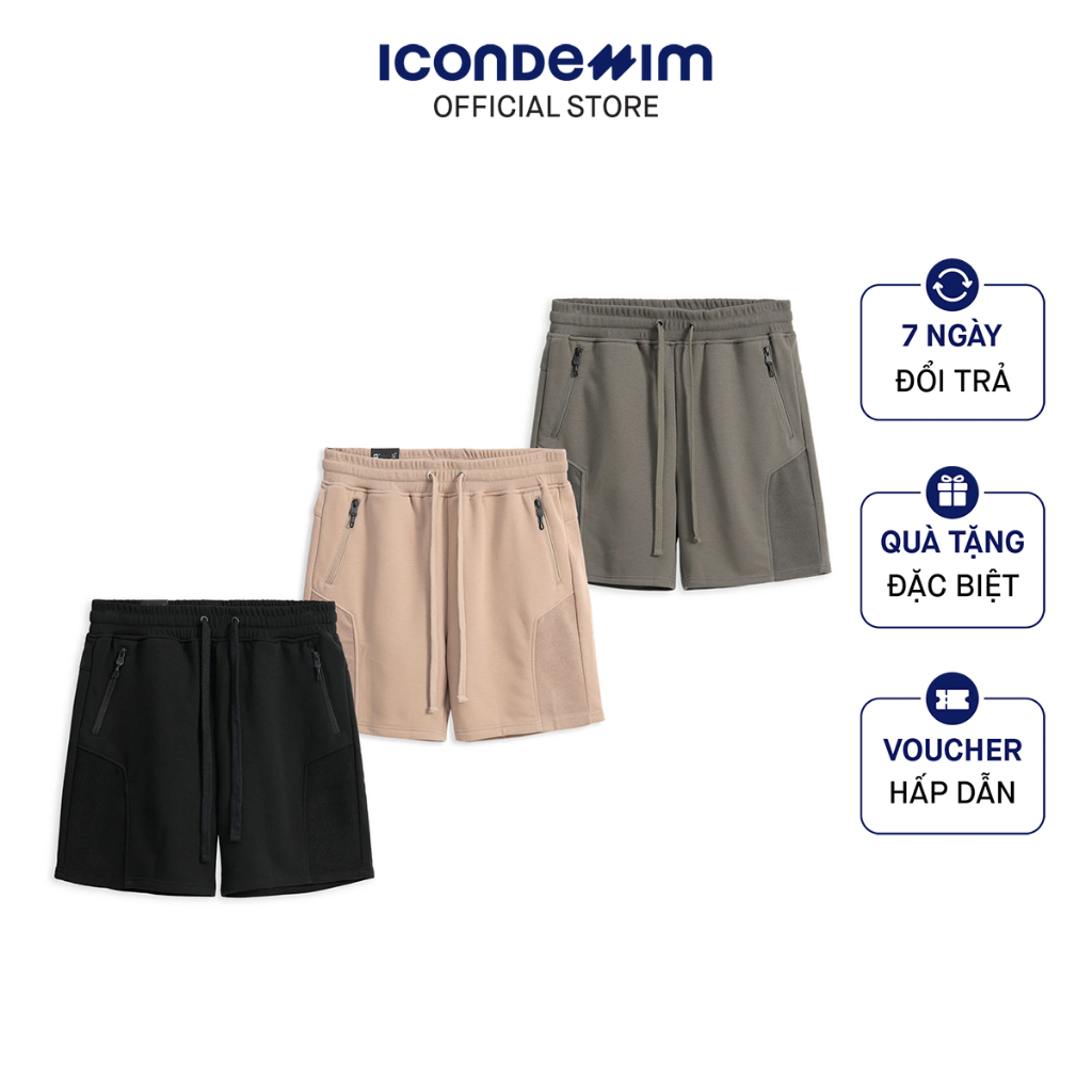 [Mã FADEP2212 giảm 10k đơn từ 99k] Quần Short Pique ICONDENIM Regular Decup Combination QSID0143