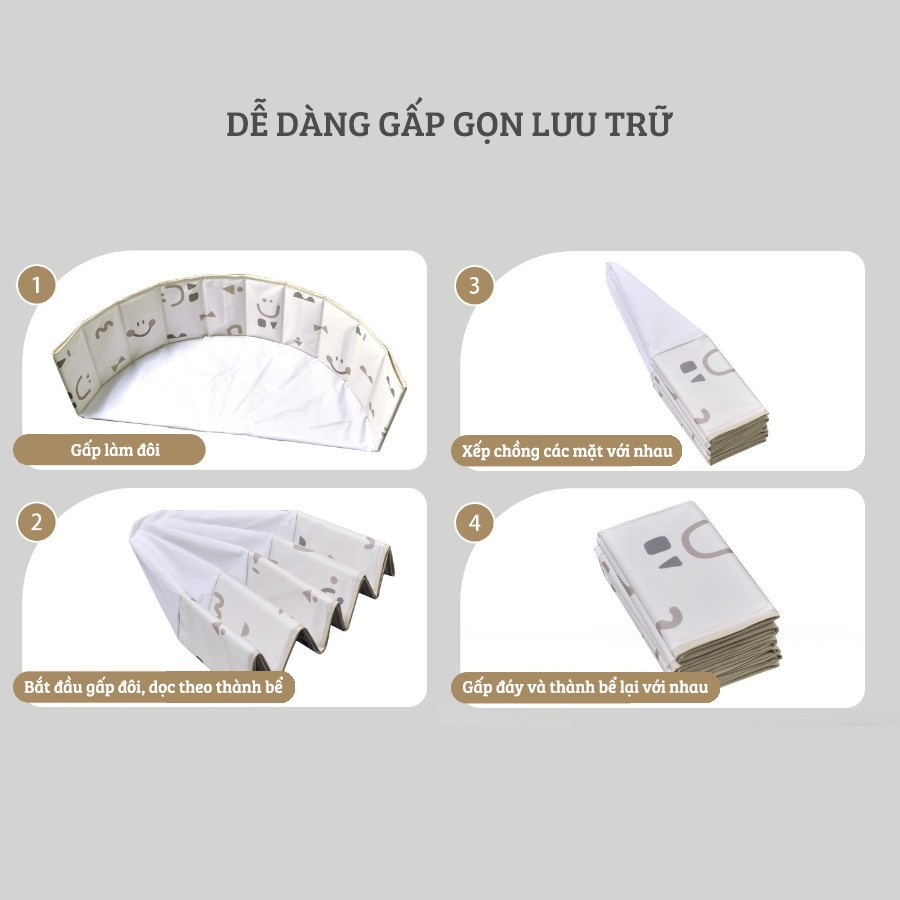 Bể Bóng Gấp Gọn cho bé 2023 quây bóng cho bé chơi chính hãng Nuoiconkieuhan