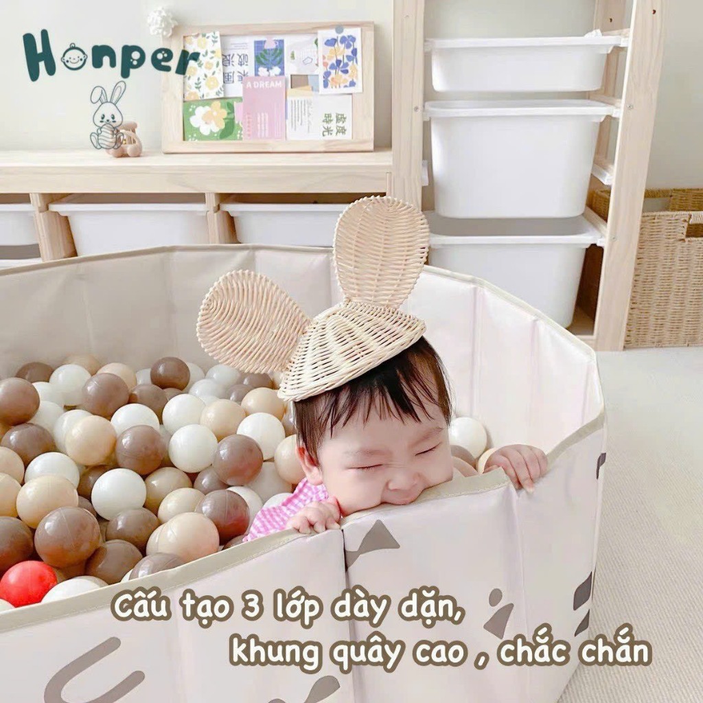 Bể Bóng Gấp Gọn cho bé 2023 quây bóng cho bé chơi chính hãng Nuoiconkieuhan