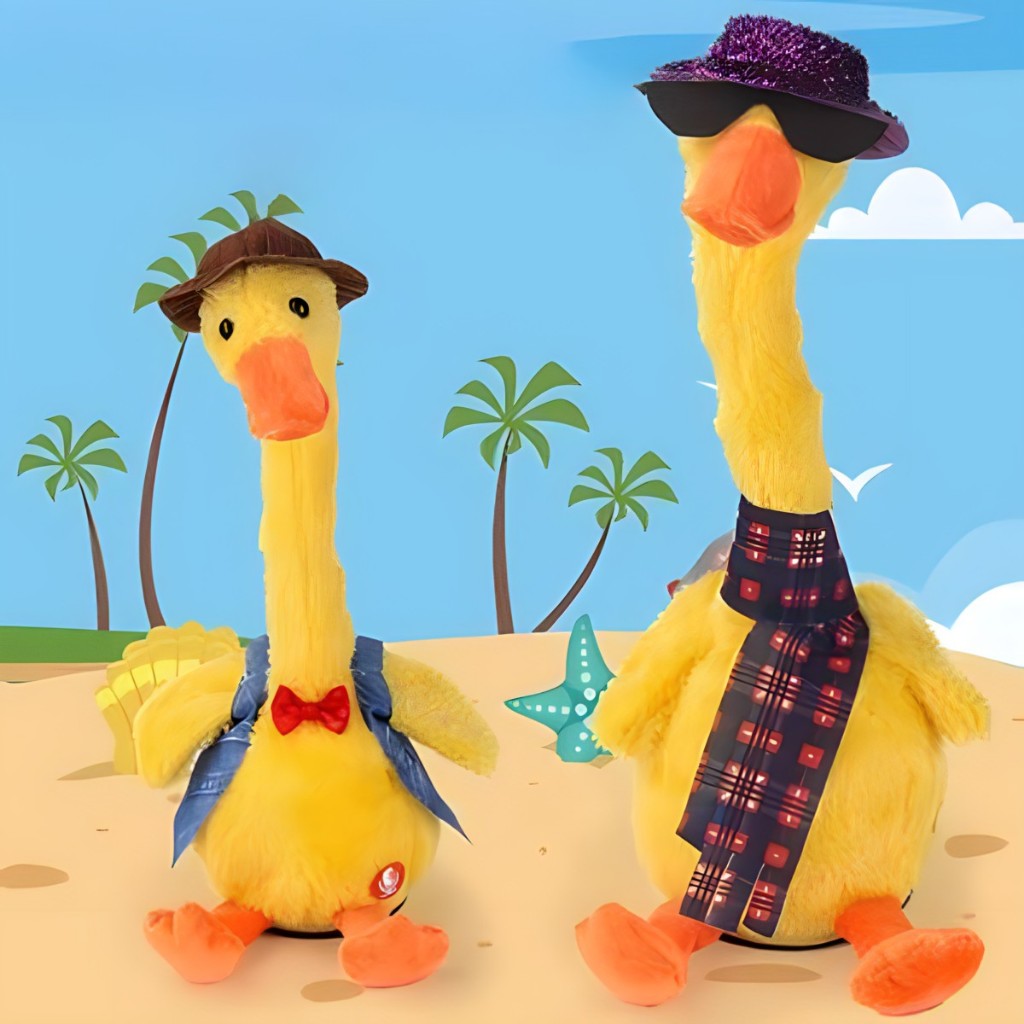 Đồ Chơi Vịt Nhồi Bông Biết Nhảy Múa Và Nhại Giọng Nói Chạy Dành Cho Bé, Vịt Linh Linh Đáng Yêu