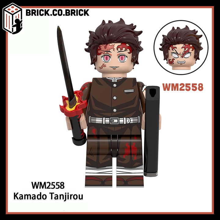 Demon Slayer Kimetsu No Yaiba Đồ chơi Lắp ráp Nhân vật Thanh Gươm Diệt quỷ Mô hình Gyokko Kaigaku Muzan Tanjiro Kamado
