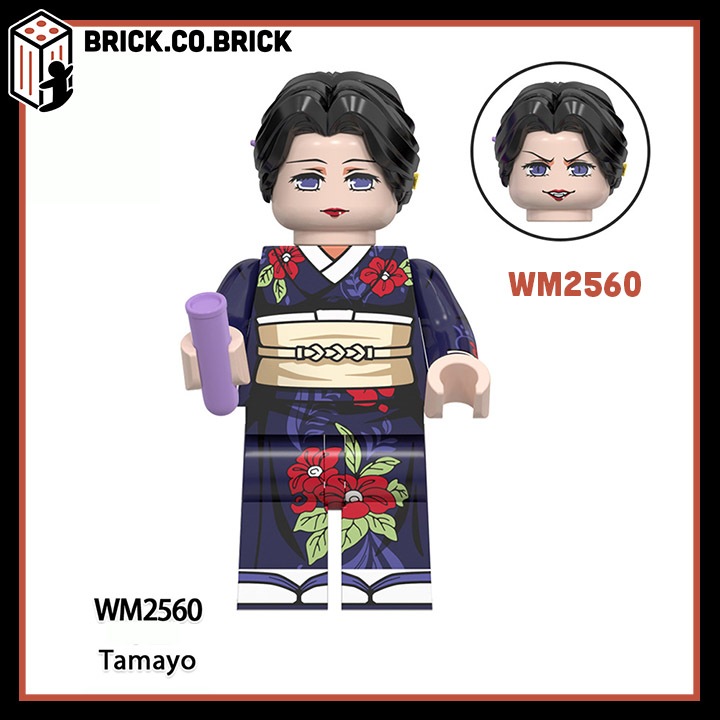 Demon Slayer Kimetsu No Yaiba Đồ chơi Lắp ráp Nhân vật Thanh Gươm Diệt quỷ Mô hình Gyokko Kaigaku Muzan Tanjiro Kamado