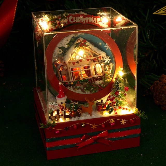 Mô hình lắp ráp Ngôi nhà Giáng Sinh DIY - Quà giáng sinh dollhouse diy