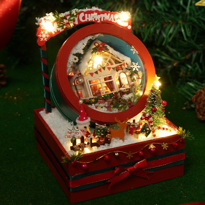 Mô hình lắp ráp Ngôi nhà Giáng Sinh DIY - Quà giáng sinh dollhouse diy