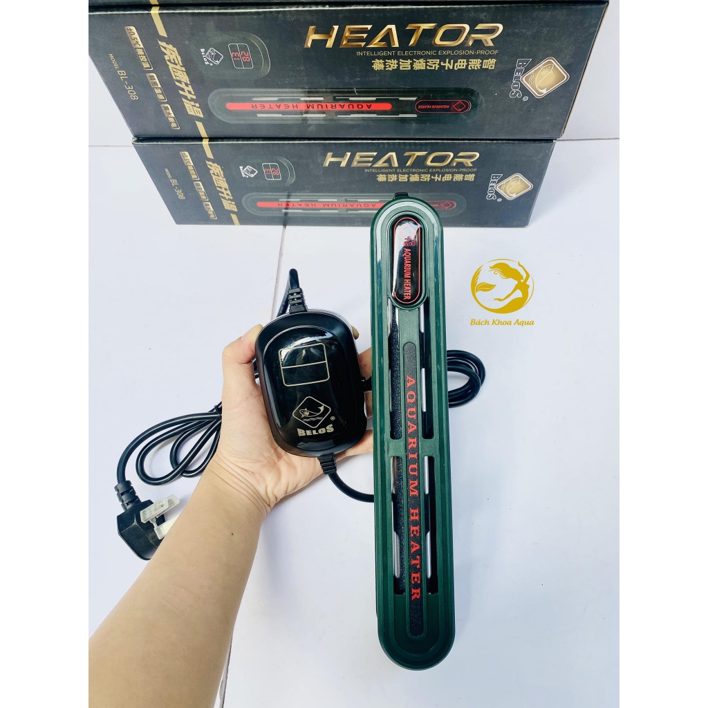 Sưởi bể cá Belos cao cấp BL-308 đủ công suất 500W / 800W / 1000W / 1200W