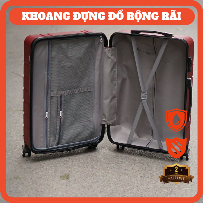 Vali nhựa xuất Nhật A841 màu Đồng size 24 inch