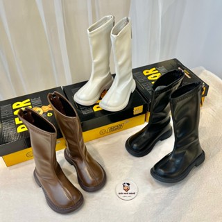 Giày Boot Da Trơn Mềm Mại Dáng Cao Cổ Sang Chảnh  Phong Cách Hàn Quốc Cho Bé Gái  (BOT01)