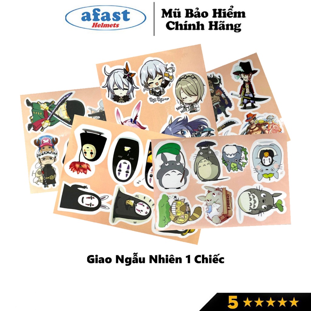 Sticker chống nước dán mũ bảo hiểm AFAST, trang trí laptop, điện thoại, đàn guitar, mũ bảo hiểm, vali