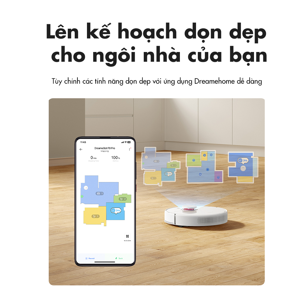 Robot Hút Bụi Lau Nhà Thông Minh Dreame F9 Pro | Bản Quốc Tế | Chính Hãng | Bảo Hành 12T | Mimax Store